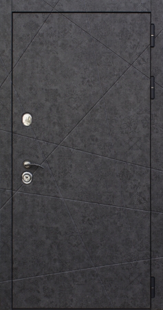 Дверь металлическая GEOMETRIA Графит/Темный Дуб