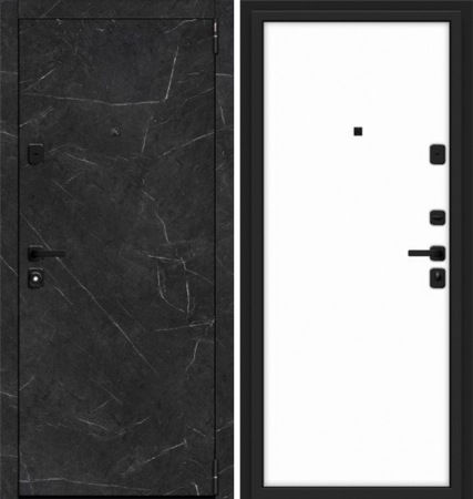 Дверь с замками CISA металлическая Порта M П50 Black Stone/Silky Way/Лунный камень