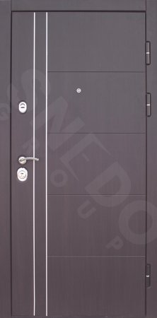 Дверь металлическая Техно 01 3К - Венге/Белый Венге
