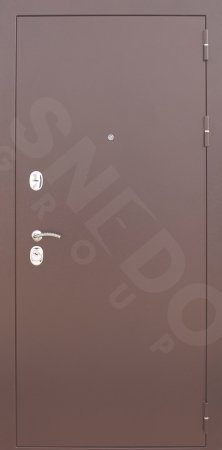 Дверь металлическая Титан Арка - Антик Медь/Белая Сосна