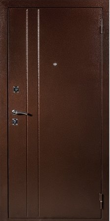 Дверь металлическая Классика 701 - Антик Медь/Грей